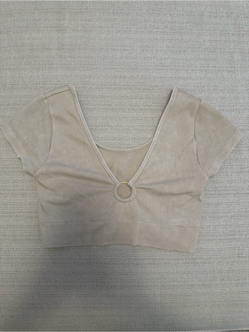 Aerie Ribbed V-Neck Crop Top